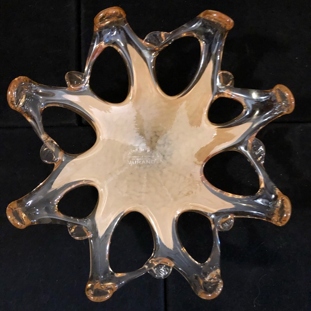 Murano Glass bowl or dish in an iridescent amber - Picture 7 of 10